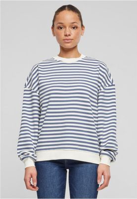 Stribet oversize sømandsskjorte - damer