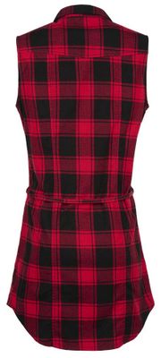Sleeveless shirt dress flannel - ladies