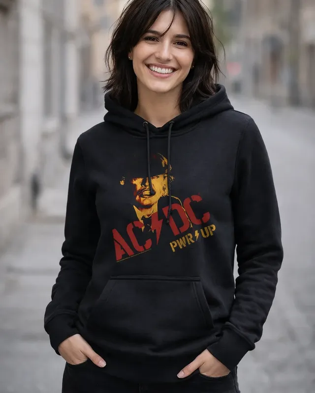 AC/DC Angus Young PWR-UP Girly Hoodie