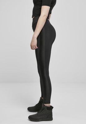 Sorte leggings med sort bred stribe