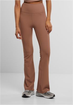 Utsvängda Leggings med Bred Midja och Delade Sömmar