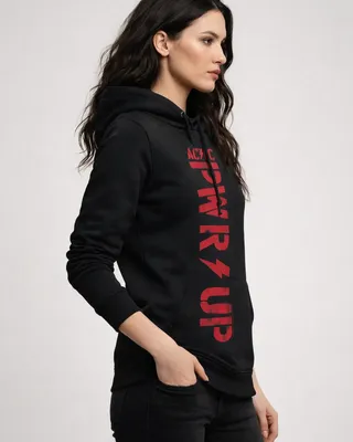 AC/DC - PWR-Up Vertical Logo Girly Hoodie