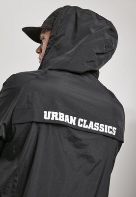 Black lightweight jacket with bellows pockets