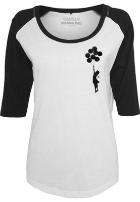 Banksy Balloons raglan 3/4 shirt
