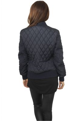 Nylon jacket lady with checkered pattern
