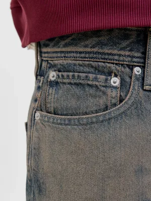Tidlösa jeansshorts i ekologisk bomull blå