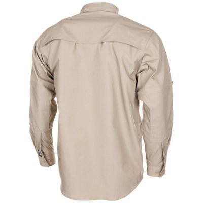 Tactical long-sleeved shirt with ripstop