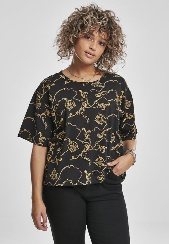 Short t-shirt in luxury pattern ladies