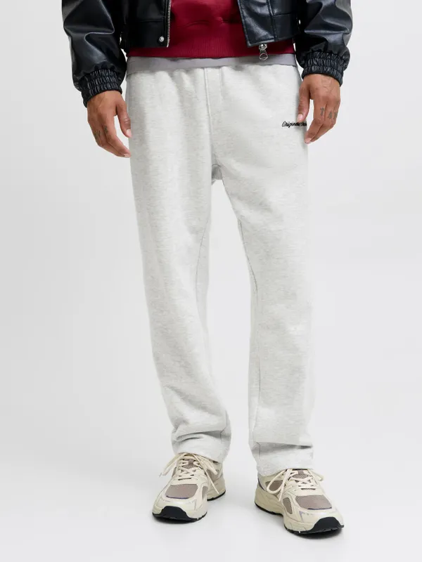 Grå joggingbyxor herr – relaxed fit