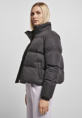 Ladies Short Peached Puffer Jacket