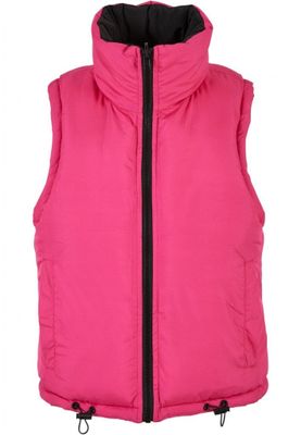 Ladies' reversible short puffer vest
