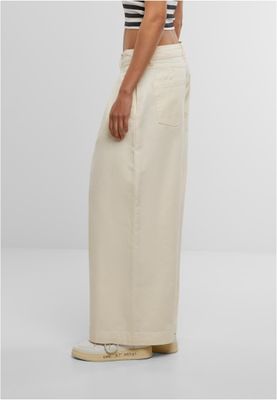 Ladies Wide Leg Lätta Denim Byxor i Bomull