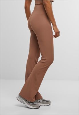 Utsvängda Leggings med Bred Midja och Delade Sömmar
