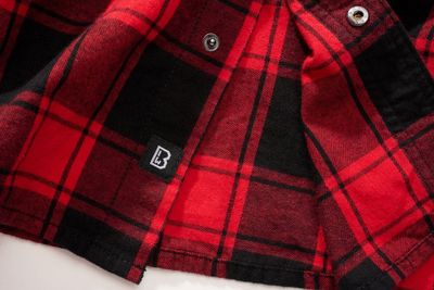 Sleeveless flannel shirt red/black