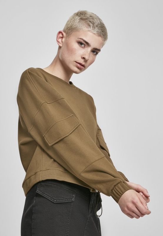Short sweatshirt with arm pockets ladies