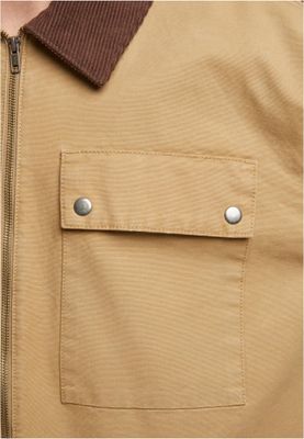 Bruna knäppningar och krage Mens Workwear Jacka för herr – unionbeige