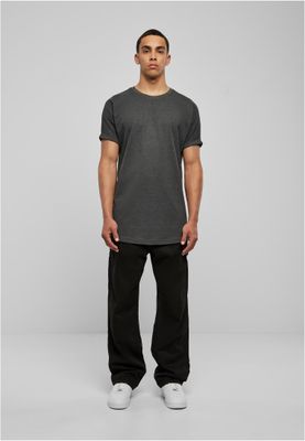 Long Shaped Turnup Tee Charcoal