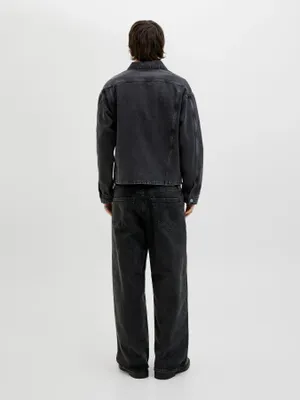 Svarta wide fit jeans herr - DAVE