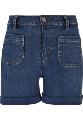 Women's high-waisted denim shorts