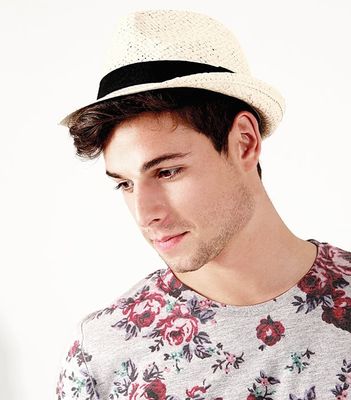 Trilby straw hat