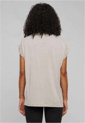 T-shirt för dam med förlängt axelparti – molnfärg