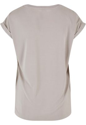 T-shirt för dam med förlängt axelparti – molnfärg
