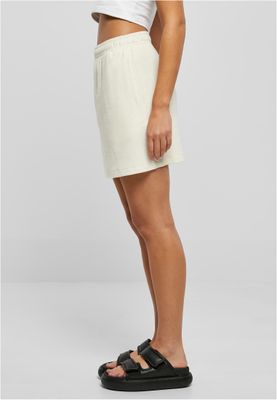 Minikjol dam i palewhite bomullsfrotté loose fit – UC