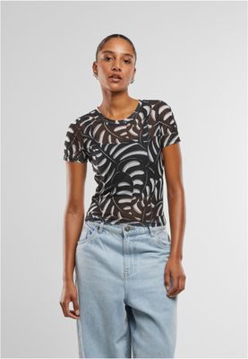 T-shirt för dam AOP Mesh – blackleaf