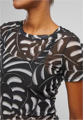 T-shirt för dam AOP Mesh – blackleaf