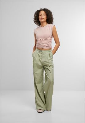 Topp för dam med croppad wrap-modell – powderrose
