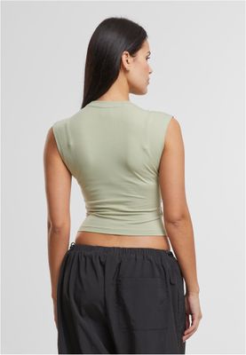 Topp för dam med croppad wrap-modell – softsalvia