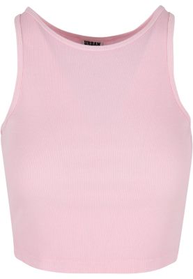 Topp för dam med tvättad ribbad croppad modell – blushedrose