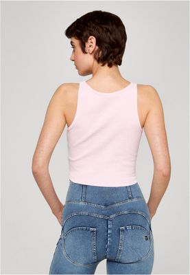 Topp för dam 2-pack med tvättad ribbad croppad – blushedrose