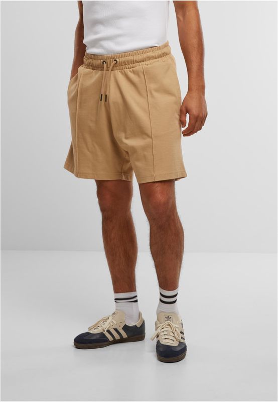 Shorts för herr i bomullsjersey med heavy Pintuck – unionbeige