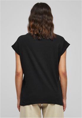 T-shirt för dam i bomullsjersey 2-pack med förlängt – svart+svart