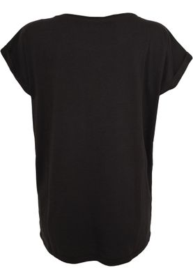 T-shirt för dam i bomullsjersey 2-pack med förlängt – svart+svart