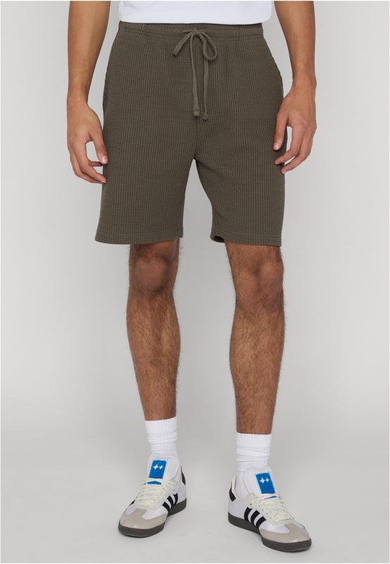 Shorts för herr med dragsko thermal Waffle – ljus olivgrön
