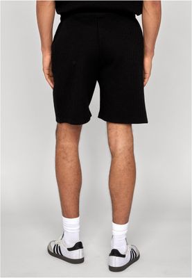 Shorts för herr med dragsko thermal Waffle – svart