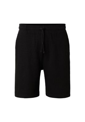 Shorts för herr med dragsko thermal Waffle – svart