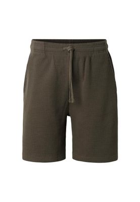 Shorts för herr med dragsko thermal Waffle – ljus olivgrön