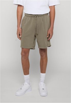 Mjukisshorts herr i paleolive bomullsfrotté med dragsko – uc men