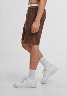 Mjukisshorts herr i chokladbrun bomullsfrotté med dragsko – uc men
