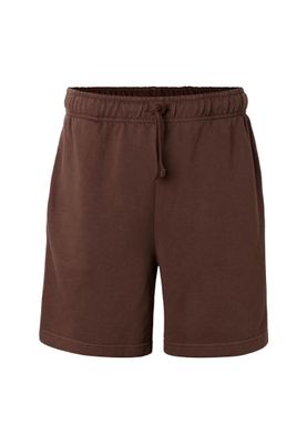 Mjukisshorts herr i chokladbrun bomullsfrotté med dragsko – uc men
