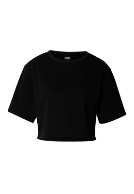 T-shirt för dam med croppad modell – svart