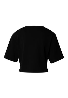 T-shirt för dam med croppad modell – svart