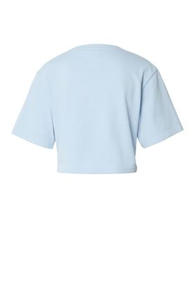 T-shirt för dam med croppad modell – frysblå