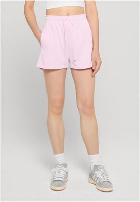 Mjukisshorts dam i blushedrose bomullsfrotté med dragsko – UC
