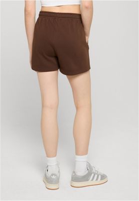 Mjukisshorts dam i brun bomullsfrotté med dragsko – UC