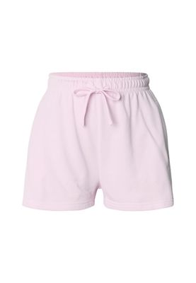 Mjukisshorts dam i blushedrose bomullsfrotté med dragsko – UC