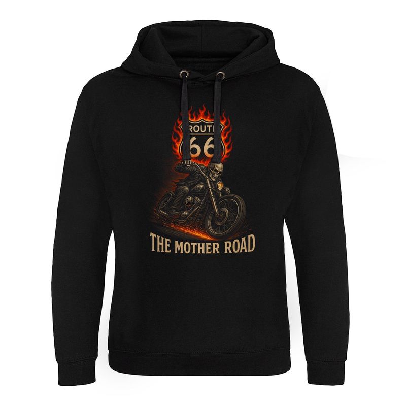 Route 66 Mother Road Epic Huvtröja i svart